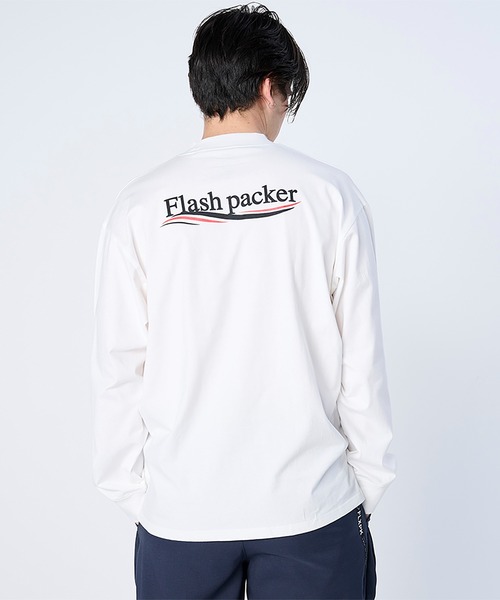 FLASH PACKER(フラッシュパッカー)の「セミモックネック ロングスリーブTシャツ(Tシャツ/カットソー・メンズ・ブラック/ホワイト/ネイビー・M/S/XL)」の19枚目の写真