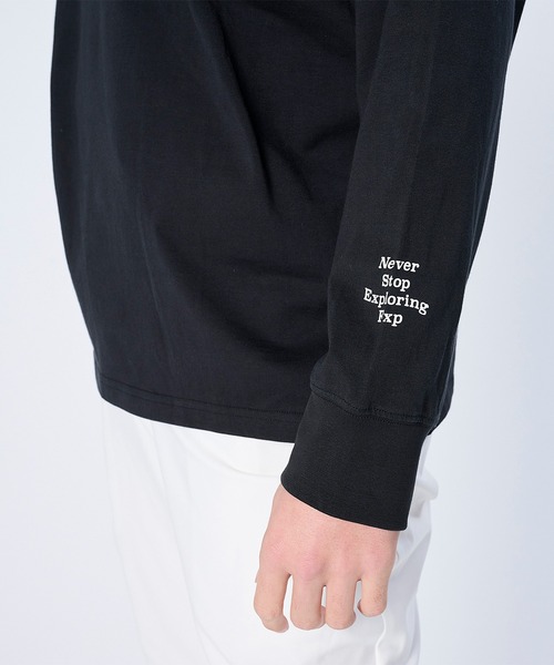 FLASH PACKER(フラッシュパッカー)の「セミモックネック ロングスリーブTシャツ(Tシャツ/カットソー・メンズ・ブラック/ホワイト/ネイビー・M/S/XL)」の13枚目の写真
