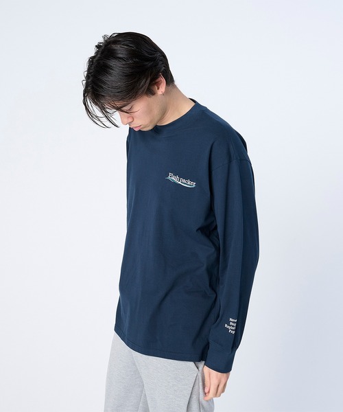 FLASH PACKER(フラッシュパッカー)の「セミモックネック ロングスリーブTシャツ(Tシャツ/カットソー・メンズ・ブラック/ホワイト/ネイビー・M/S/XL)」の10枚目の写真