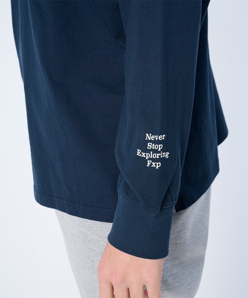 FLASH PACKER(フラッシュパッカー)の「セミモックネック ロングスリーブTシャツ(Tシャツ/カットソー・メンズ・ブラック/ホワイト/ネイビー・M/S/XL)」の7枚目の写真