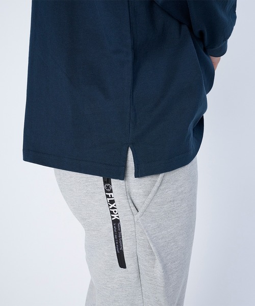 FLASH PACKER(フラッシュパッカー)の「セミモックネック ロングスリーブTシャツ(Tシャツ/カットソー・メンズ・ブラック/ホワイト/ネイビー・M/S/XL)」の4枚目の写真