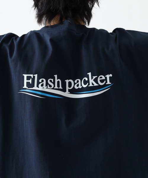 FLASH PACKER(フラッシュパッカー)の「セミモックネック ロングスリーブTシャツ(Tシャツ/カットソー・メンズ・ブラック/ホワイト/ネイビー・M/S/XL)」の22枚目の写真