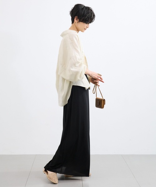 BARNYARDSTORM(バンヤードストーム)の「BARNYARDSTORM / ラミーワイドドルマンシャツ / ハンドウォッシャブル【WEB限定サイズL】(シャツ/ブラウス・レディース・カーキ/ベージュ/ホワイト/ピンク・S/M/L)」の17枚目の写真