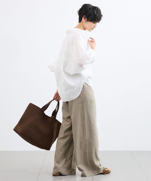 BARNYARDSTORM(バンヤードストーム)の「BARNYARDSTORM / ラミーワイドドルマンシャツ / ハンドウォッシャブル【WEB限定サイズL】(シャツ/ブラウス・レディース・カーキ/ベージュ/ホワイト/ピンク・S/M/L)」の19枚目の写真