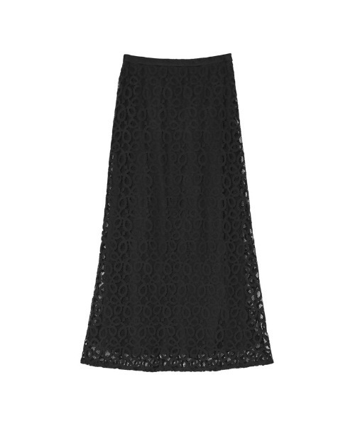 Re:EDIT（リエディ）の「[2026 SUMMER COLLECTION][低身長サイズ有]コードラッセルレースナロースカート（スカート・レディース・ブラック/アイボリー・SHORT/MEDIUM/LARGE）」の18枚目の写真