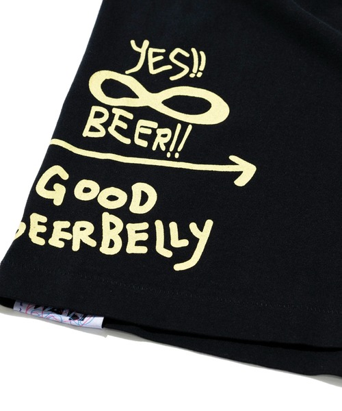go slow caravan(ゴースローキャラバン)の「RAY綿 猫と麦酒 TEE 猫生乾杯(Tシャツ/カットソー・メンズ・ブラック/ホワイト・MEDIUM/LARGE/SMALL/X-LARGE)」の5枚目の写真
