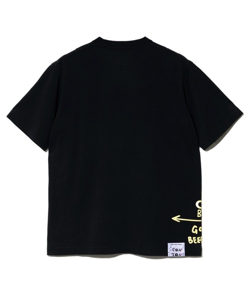 go slow caravan(ゴースローキャラバン)の「RAY綿 猫と麦酒 TEE 猫生乾杯(Tシャツ/カットソー・メンズ・ブラック/ホワイト・MEDIUM/LARGE/SMALL/X-LARGE)」の8枚目の写真