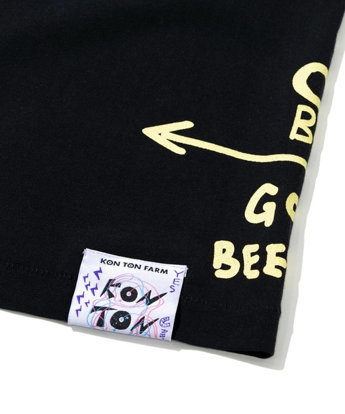 go slow caravan(ゴースローキャラバン)の「RAY綿 猫と麦酒 TEE 猫生乾杯(Tシャツ/カットソー・メンズ・ブラック/ホワイト・MEDIUM/LARGE/SMALL/X-LARGE)」の9枚目の写真