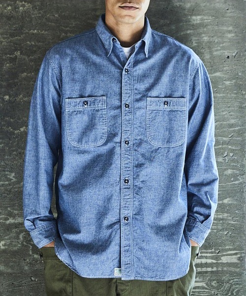 orSlow】RELAX FIT CHAMBRAY WORK SHIRT（シャツ/ブラウス）｜orSlow