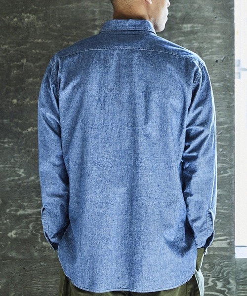 orSlow(オアスロウ)の「【orSlow】RELAX FIT CHAMBRAY WORK SHIRT(シャツ/ブラウス・メンズ・ブルー・L/M)」の3枚目の写真
