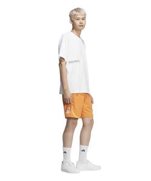 adidas（アディダス）の「アディダス adidas ブランドラブ ルーズフィット ヘビー シングルジャージー半袖Tシャツ（Tシャツ/カットソー・メンズ・ブラック/グリーン/ホワイト/オレンジ/ブルー・S/M/L/LL/3L）」の11枚目の写真