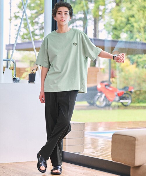 green label relaxing（グリーンレーベルリラクシング）の「Dot Air オルマイ ワイド イージーパンツ W3 -ストレッチ-（その他パンツ・メンズ・オリーブ/ブラック/グレー・XL/L/M/S）」の4枚目の写真