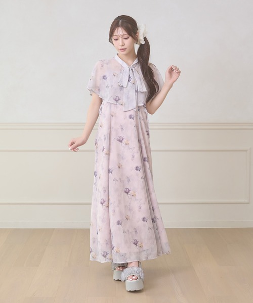 Ambre Neige(アンブルネージュ)の「2way cape & camisole dress set / 2WAYケープ&キャミワンピースセット(ワンピース・レディース・ライトブルー/アイボリー/ラベンダー/イエロー系その他・FREE)」の9枚目の写真