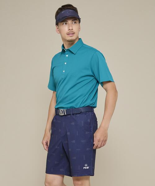 PING(ピン)の「【PING APPAREL】Mr.PINGエンボスカノコ レイブロック半袖ボタンダウンシャツ <NAITVE> (MENS)(シャツ/ブラウス・メンズ・グレー/ホワイト/グリーン/ネイビー・L/S/LL1/M/LL)」の3枚目の写真