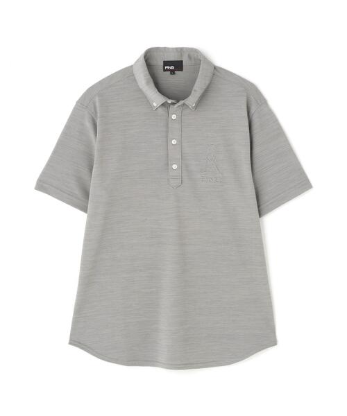 PING(ピン)の「【PING APPAREL】Mr.PINGエンボスカノコ レイブロック半袖ボタンダウンシャツ <NAITVE> (MENS)(シャツ/ブラウス・メンズ・グレー/ホワイト/グリーン/ネイビー・L/S/LL1/M/LL)」の21枚目の写真