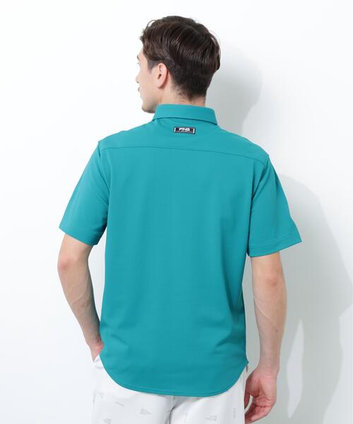 PING(ピン)の「【PING APPAREL】Mr.PINGエンボスカノコ レイブロック半袖ボタンダウンシャツ <NAITVE> (MENS)(シャツ/ブラウス・メンズ・グレー/ホワイト/グリーン/ネイビー・L/S/LL1/M/LL)」の12枚目の写真