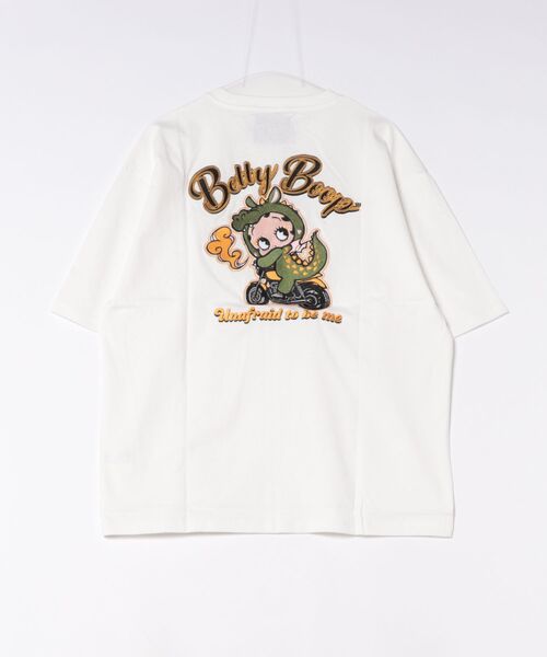 BETTY BOOP(ベティ・ブープ)の「BETTYバブ龍TEE(M1)(Tシャツ/カットソー・メンズ・ブラック/オートミール/ホワイト・MEDIUM/LARGE/X-LARGE)」の4枚目の写真