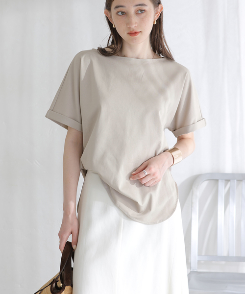 La TOTALITE(ラトータリテ)の「【洗える】高機能カーブヘムプルオーバー(Tシャツ/カットソー・レディース・ブラック/ベージュ/ホワイト・FREE)」の21枚目の写真