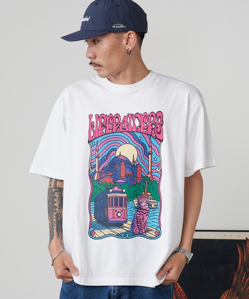 Liberaiders(リベレイダース)の「Liberaiders/リベレイダース PSYCHEDELIC CITY TEE サイケデリック シティ ティー プリントTシャツ カラフル ビビッドカラー 2026年 夏 夏服(Tシャツ/カットソー・メンズ・ホワイト/ブラック・M/L/XL)」の2枚目の写真
