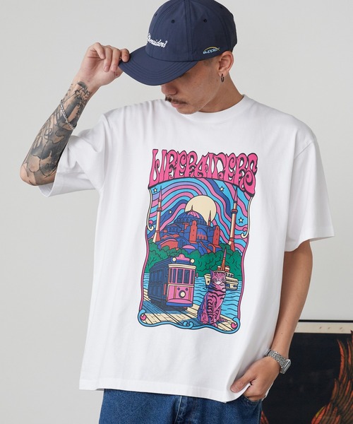 Liberaiders(リベレイダース)の「Liberaiders/リベレイダース PSYCHEDELIC CITY TEE サイケデリック シティ ティー プリントTシャツ カラフル ビビッドカラー 2026年 夏 夏服(Tシャツ/カットソー・メンズ・ホワイト/ブラック・M/L/XL)」の7枚目の写真