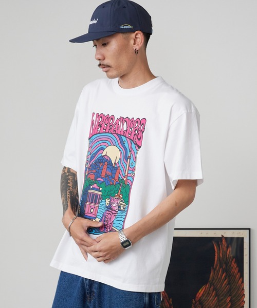 Liberaiders(リベレイダース)の「Liberaiders/リベレイダース PSYCHEDELIC CITY TEE サイケデリック シティ ティー プリントTシャツ カラフル ビビッドカラー 2026年 夏 夏服(Tシャツ/カットソー・メンズ・ホワイト/ブラック・M/L/XL)」の8枚目の写真