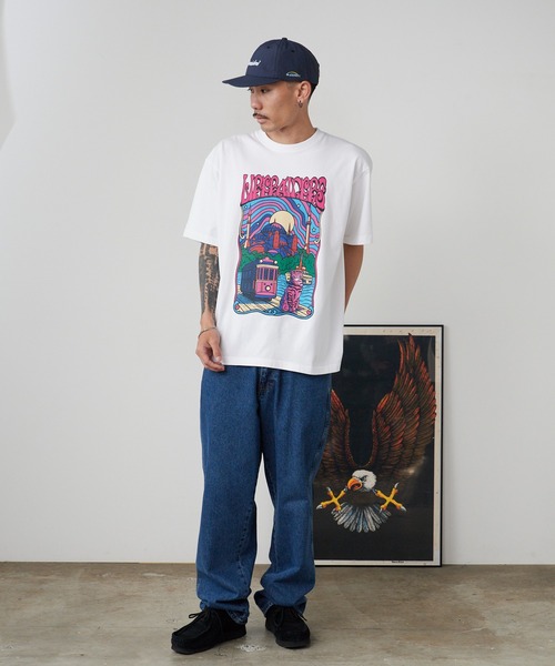 Liberaiders(リベレイダース)の「Liberaiders/リベレイダース PSYCHEDELIC CITY TEE サイケデリック シティ ティー プリントTシャツ カラフル ビビッドカラー 2026年 夏 夏服(Tシャツ/カットソー・メンズ・ホワイト/ブラック・M/L/XL)」の11枚目の写真