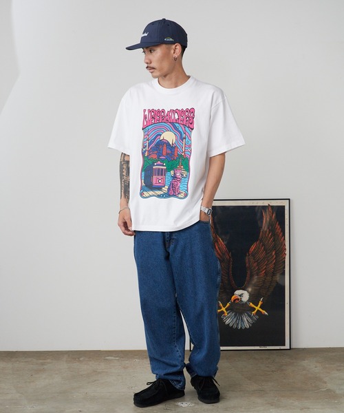 Liberaiders(リベレイダース)の「Liberaiders/リベレイダース PSYCHEDELIC CITY TEE サイケデリック シティ ティー プリントTシャツ カラフル ビビッドカラー 2026年 夏 夏服(Tシャツ/カットソー・メンズ・ホワイト/ブラック・M/L/XL)」の13枚目の写真
