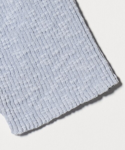 BEAUTY&YOUTH UNITED ARROWS(ビューティーアンドユースユナイテッドアローズ)の「麻ブレンド スラブ フロントボタン ショートスリーブ カーディガン ウォッシャブル(カーディガン/ボレロ・レディース・オフホワイト/ライトブルー/ブラック・FREE)」の7枚目の写真