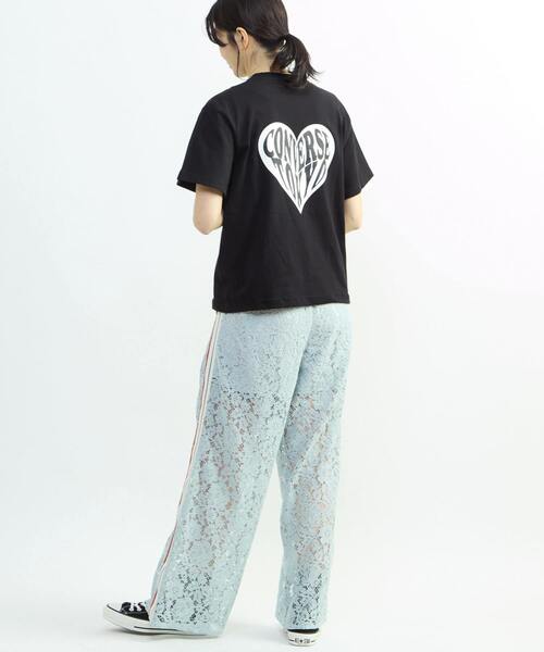 CONVERSE TOKYO(コンバーストウキョウ)の「HEART LOGO BACK PRINT TEE(Tシャツ/カットソー・レディース・ピンク/ホワイト/ブラック・FREE)」の5枚目の写真