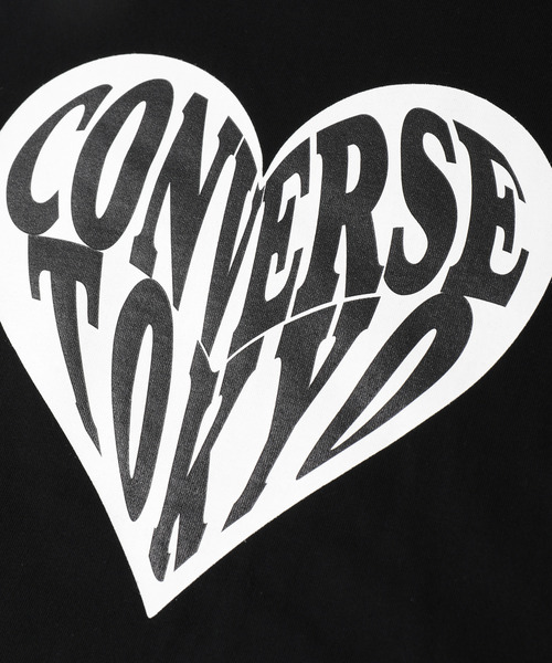 CONVERSE TOKYO(コンバーストウキョウ)の「HEART LOGO BACK PRINT TEE(Tシャツ/カットソー・レディース・ピンク/ホワイト/ブラック・FREE)」の8枚目の写真