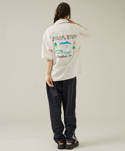 POLeR（ポーラー）の「【POLeR/ポーラー】TOURIST SHIRT2/スーベニア/ボーリング/6分袖開襟シャツ（シャツ/ブラウス・メンズ・ベージュ/ネイビー/マスタード・M/L）」の14枚目の写真