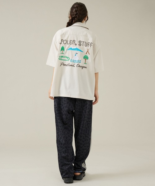 POLeR（ポーラー）の「【POLeR/ポーラー】TOURIST SHIRT2/スーベニア/ボーリング/6分袖開襟シャツ（シャツ/ブラウス・メンズ・ベージュ/ネイビー/マスタード・M/L）」の15枚目の写真