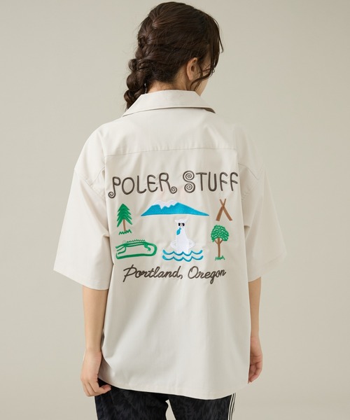 POLeR（ポーラー）の「【POLeR/ポーラー】TOURIST SHIRT2/スーベニア/ボーリング/6分袖開襟シャツ（シャツ/ブラウス・メンズ・ベージュ/ネイビー/マスタード・M/L）」の16枚目の写真