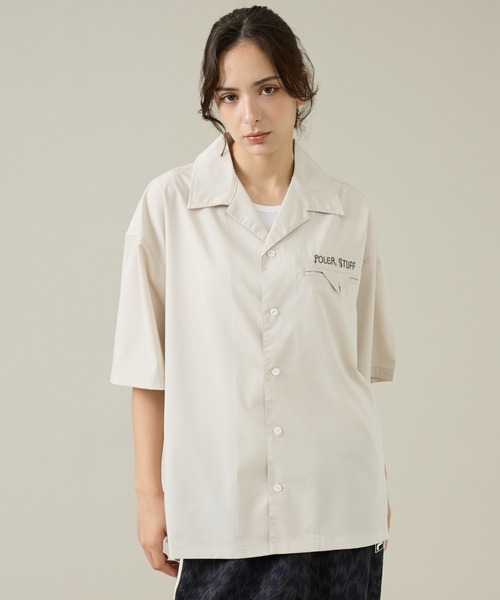 POLeR（ポーラー）の「【POLeR/ポーラー】TOURIST SHIRT2/スーベニア/ボーリング/6分袖開襟シャツ（シャツ/ブラウス・メンズ・ベージュ/ネイビー/マスタード・M/L）」の17枚目の写真