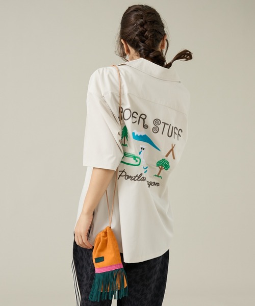 POLeR（ポーラー）の「【POLeR/ポーラー】TOURIST SHIRT2/スーベニア/ボーリング/6分袖開襟シャツ（シャツ/ブラウス・メンズ・ベージュ/ネイビー/マスタード・M/L）」の19枚目の写真