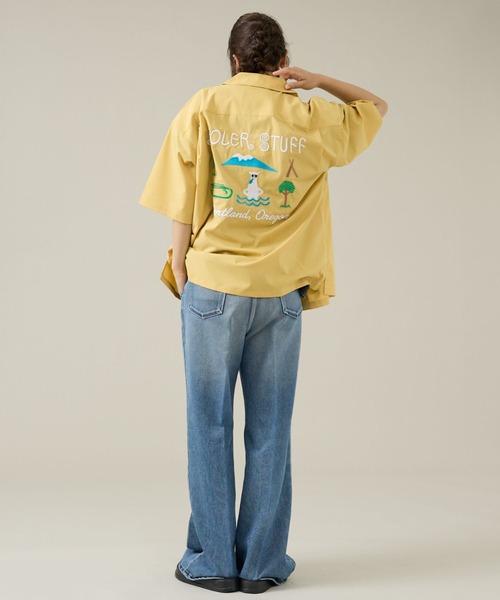 POLeR（ポーラー）の「【POLeR/ポーラー】TOURIST SHIRT2/スーベニア/ボーリング/6分袖開襟シャツ（シャツ/ブラウス・メンズ・ベージュ/ネイビー/マスタード・M/L）」の22枚目の写真