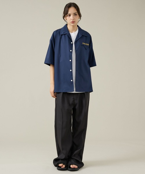 POLeR（ポーラー）の「【POLeR/ポーラー】TOURIST SHIRT2/スーベニア/ボーリング/6分袖開襟シャツ（シャツ/ブラウス・メンズ・ベージュ/ネイビー/マスタード・M/L）」の11枚目の写真