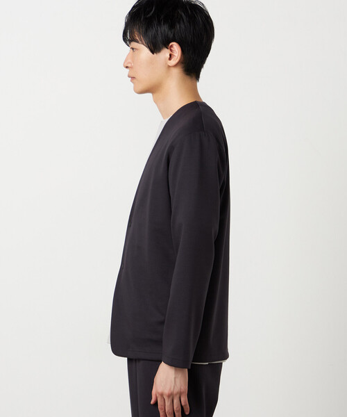 COMME CA ISM(コムサイズム)の「【セットアップ対応】ダンボールニット ノーカラージャケット(ノーカラージャケット・メンズ・チャコール/ブラック・SMALL/MEDIUM/LARGE)」の15枚目の写真