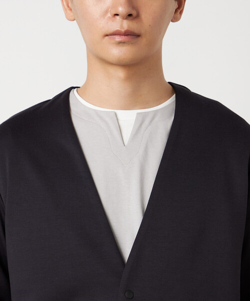 COMME CA ISM(コムサイズム)の「【セットアップ対応】ダンボールニット ノーカラージャケット(ノーカラージャケット・メンズ・チャコール/ブラック・SMALL/MEDIUM/LARGE)」の17枚目の写真