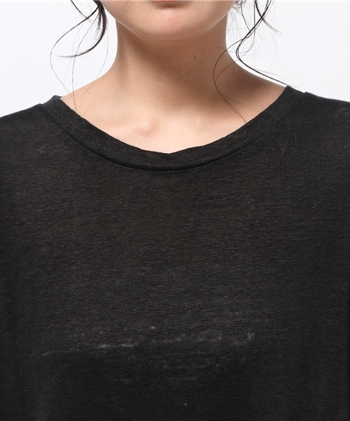 OUTLET（アウトレット）の「【Discoat Parisien】ガーゼ天竺スリット入リマキシOP（ワンピース・レディース・キャメル/杢グレー/スミクロ・FREE）」の7枚目の写真