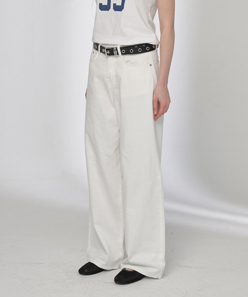 BUTTON UP（ボタンアップ）の「デイリーリネンワイドパンツ（アイボリー）（その他パンツ・レディース・アイボリー・SMALL/MEDIUM/LARGE）」の2枚目の写真
