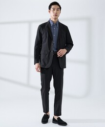 ビジネススーツ 上下セット」に該当するブラック/黒色系のファッション