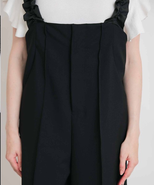 PICCIN PERLA（ピッチンペルラ）の「パールストッパーギャザーストラップサロペット（サロペット/オーバーオール・レディース・ブラック・M）」の11枚目の写真