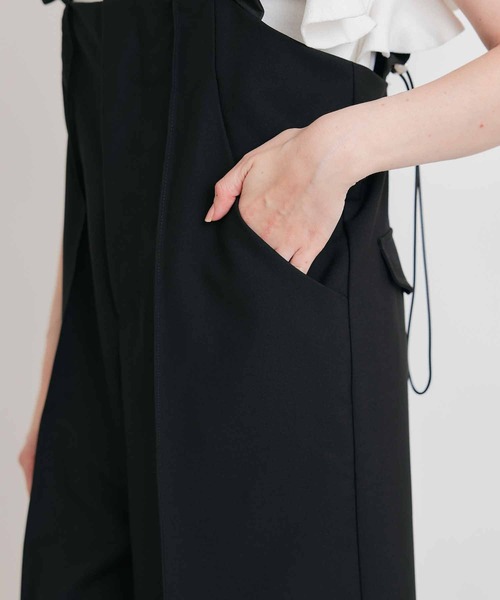 PICCIN PERLA（ピッチンペルラ）の「パールストッパーギャザーストラップサロペット（サロペット/オーバーオール・レディース・ブラック・M）」の12枚目の写真