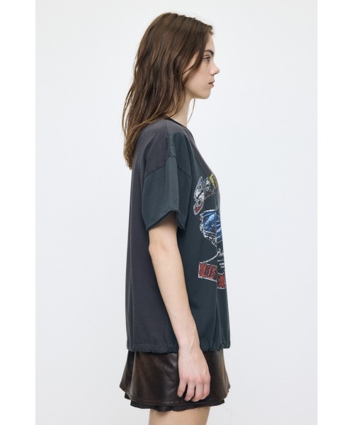 MOUSSY(マウジー)の「REMAKE LIKE ONE SHOULDER Tシャツ(Tシャツ/カットソー・レディース・オフホワイト/レッド/ブルー/ライトブラック・FREE)」の19枚目の写真