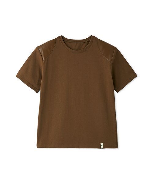 null.(ヌル)の「レザーパワショルTシャツ(Tシャツ/カットソー・レディース・ブラック/ブラウン/ホワイト・F)」の11枚目の写真