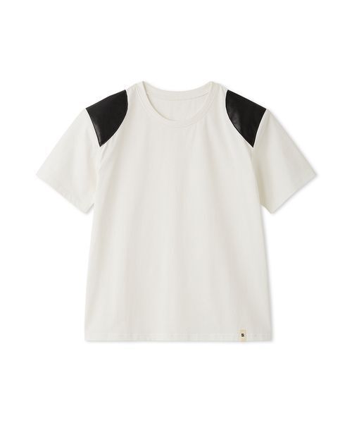 null.(ヌル)の「レザーパワショルTシャツ(Tシャツ/カットソー・レディース・ブラック/ブラウン/ホワイト・F)」の12枚目の写真