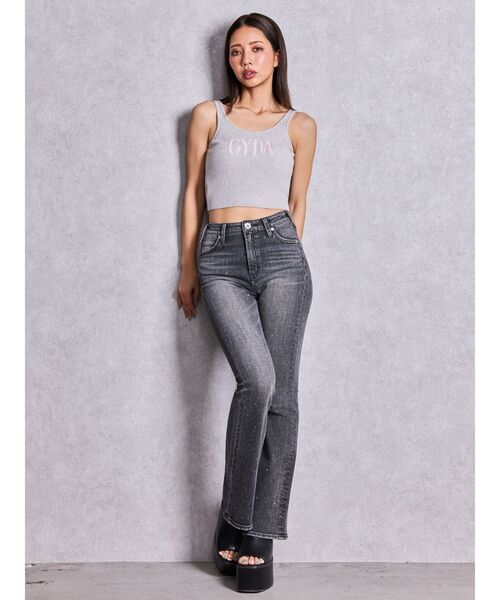 GYDA(ジェイダ)の「ハイウエストbijouフレアデニムパンツ(デニムパンツ・レディース・ライトブルー/インディゴブルー/ブラック/ダークネイビー・X-SMALL/SMALL/MEDIUM)」の20枚目の写真