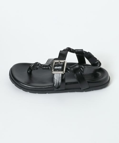 JEANASIS(ジーナシス)の「バックルロープトングサンダル/861894(サンダル・レディース・ブラック/シルバー・LARGE/MEDIUM)」の9枚目の写真