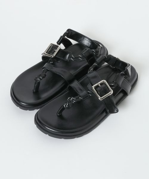 JEANASIS(ジーナシス)の「バックルロープトングサンダル/861894(サンダル・レディース・ブラック/シルバー・LARGE/MEDIUM)」の7枚目の写真